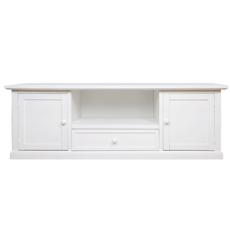 CLAYTON - mobile porta tv in legno massello cm 45 x 160 x 56 h
