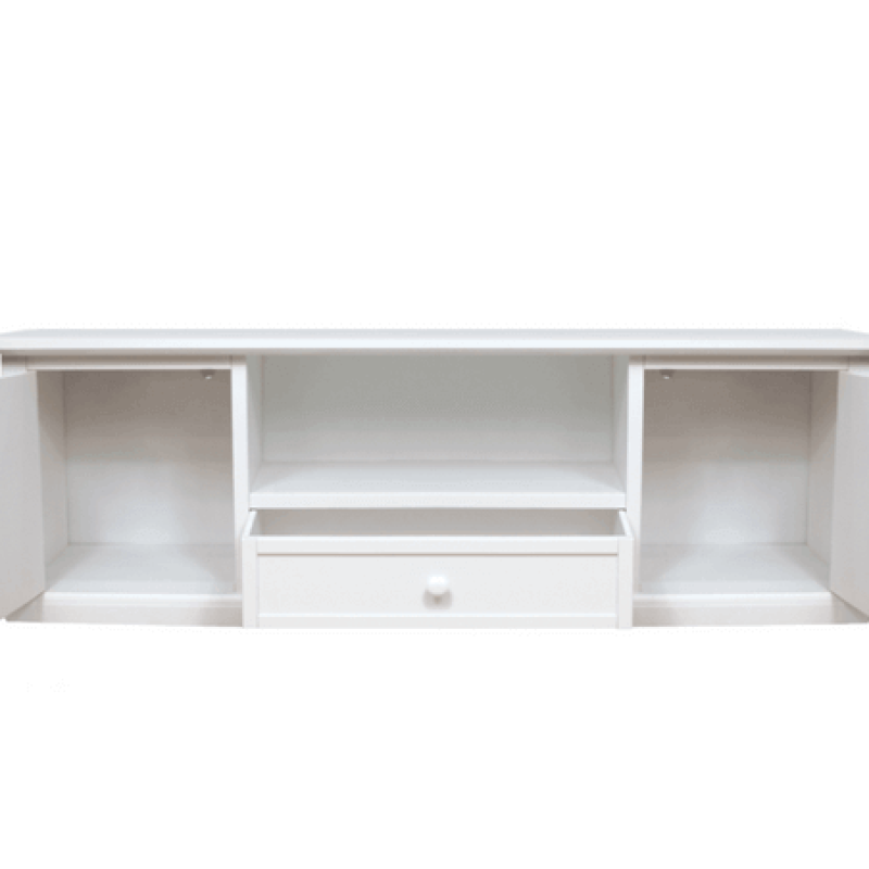 CLAYTON - mobile porta tv in legno massello cm 45 x 160 x 56 h