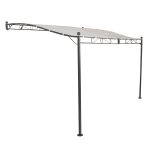 PEGASUS - pergola onda da giardino addossata in acciaio 3,5 x 2,5 m