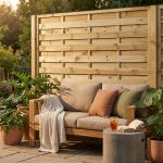 Frangivento da giardino in legno di pino impregnato in autoclave 180 x 180 cm