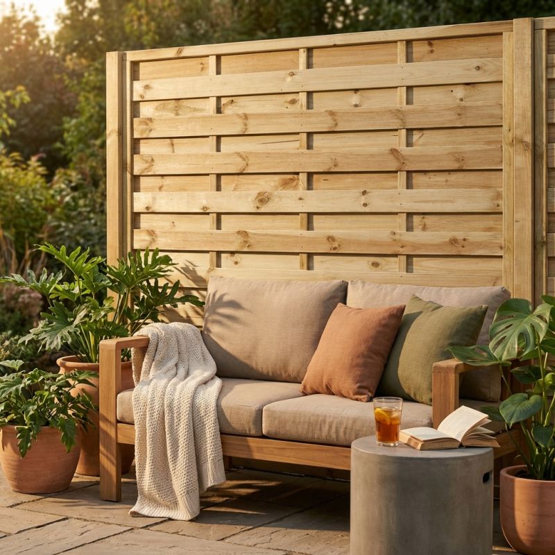 Frangivento da giardino in legno di pino impregnato in autoclave 180 x 180 cm