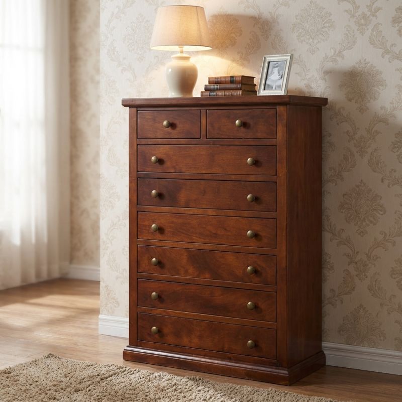 KELLEY - cassettiera in legno massello cm 87 x 45 x 127 h