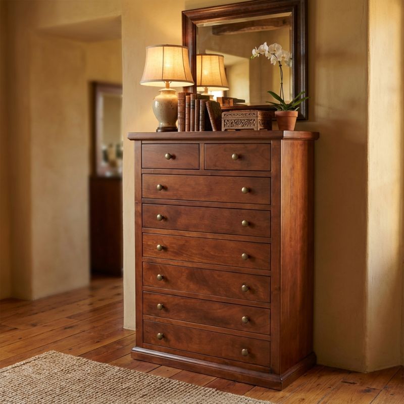 KELLEY - cassettiera in legno massello cm 87 x 45 x 127 h