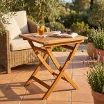 SOLEA - tavolino da giardino pieghevole in legno massiccio di acacia