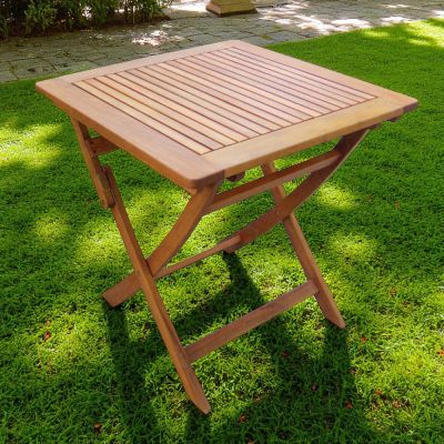 SOLEA - tavolino da giardino pieghevole in legno massiccio di acacia