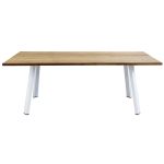 SALTUS - tavolo da giardino in alluminio e teak riciclato