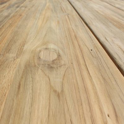 SALTUS - tavolo da giardino in alluminio e teak riciclato