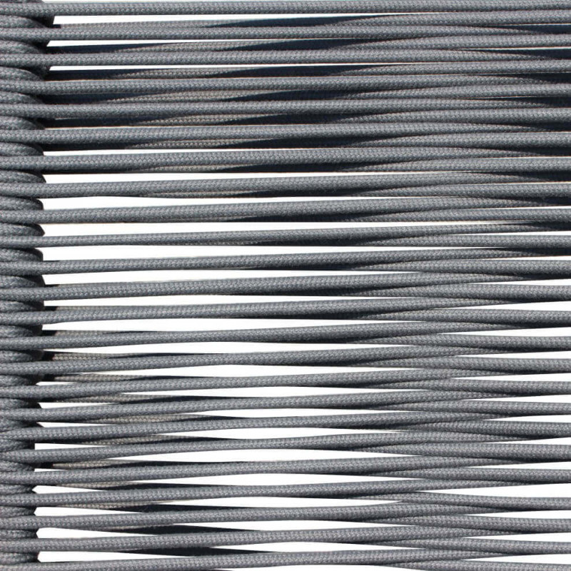 ABEONA - poltrona da giardino in alluminio e corda impilabile