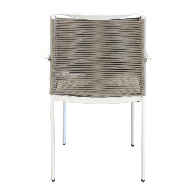 ABEONA - poltrona da giardino in alluminio e corda impilabile