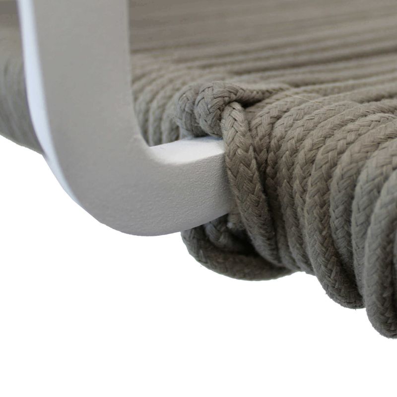 ABEONA - poltrona da giardino in alluminio e corda impilabile