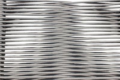 ABEONA - poltrona da giardino in alluminio e corda impilabile