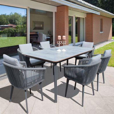 URANUS - tavolo da giardino in alluminio e laminato ad pressione hpl