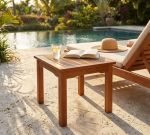 RIACO - tavolino quadrato da giardino in legno massiccio di acacia