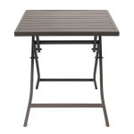 ABELUS - tavolo da giardino quadrato pieghevole salvaspazio in alluminio