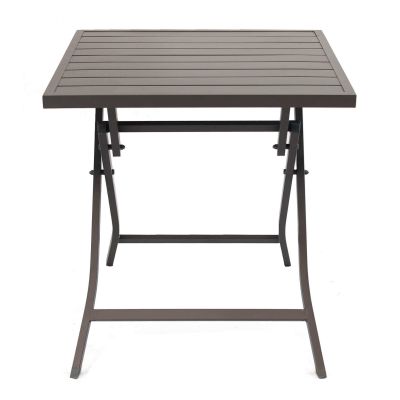 ABELUS - tavolo da giardino quadrato pieghevole salvaspazio in alluminio