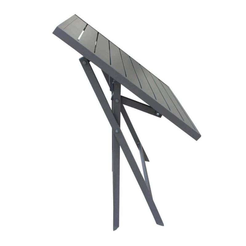 ABELUS - tavolo da giardino quadrato pieghevole salvaspazio in alluminio