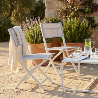 GAJA - sedia da giardino in alluminio e textilene pieghevole salvaspazio