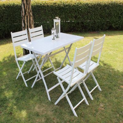 ABELUS - tavolo da giardino pieghevole salvaspazio in alluminio