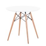 VALENTIN - tavolo da pranzo in legno con piano in abs tondo 80