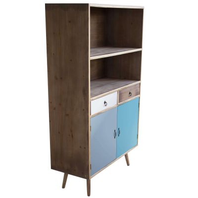 ADELINE - mobiletto 2 ripiani 2 ante e 2 cassetti in mdf multicolor