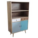 ADELINE - mobiletto 2 ripiani 2 ante e 2 cassetti in mdf multicolor