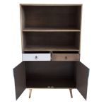 ADELINE - mobiletto 2 ripiani 2 ante e 2 cassetti in mdf multicolor