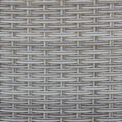 GRANDIS - divano da giardino con 2 pouf completo di cuscino intreccio in rattan sintetico