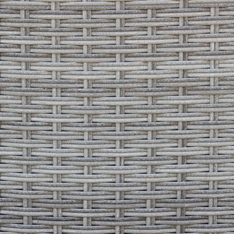 GRANDIS - divano da giardino con 2 pouf completo di cuscino intreccio in rattan sintetico