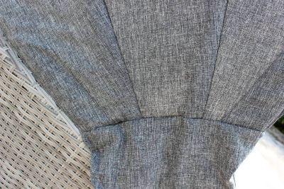 MARS - divano da giardino circolare completo di cuscino intreccio in rattan sintetico