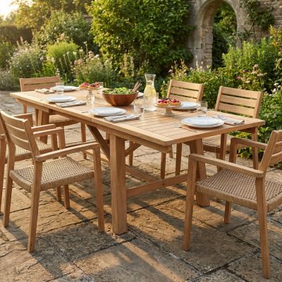 ORATOR - tavolo da giardino allungabile in teak