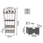 ELEONORE - scaffale 4 piani stile provenzale in ferro verniciato