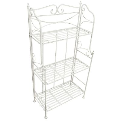 DORIANE - scaffale 3 piani stile provenzale in ferro verniciato