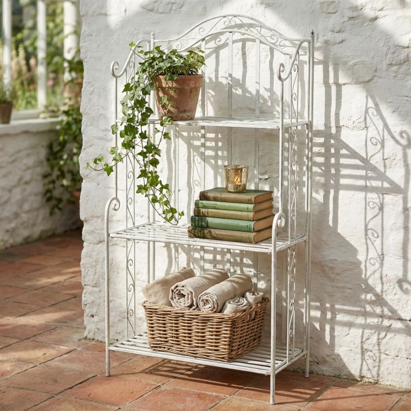 FLAVIENNE - scaffale 3 piani stile provenzale in ferro verniciato
