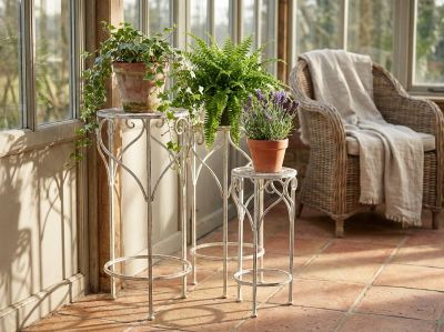 DORIAN - set di 3 fioriere tondo