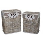 DOBLE - set 2 cesti porta biancheria