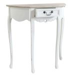 mobiletto con 1 cassetto in legno di paulownia shabby chic