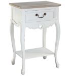 FABIEN - mobiletto 1 cassetto in legno di paulownia shabby chic