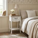 FABIEN - mobiletto 1 cassetto in legno di paulownia shabby chic