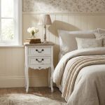 FLORIAN - mobiletto 2 cassetti in legno di paulownia shabby chic