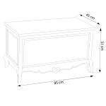 Baule in legno di paulownia shabby chic