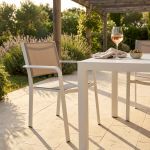 SPLENDOR - poltrona da giardino in alluminio e textilene impilabile