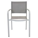 SPLENDOR - poltrona da giardino in alluminio e textilene impilabile