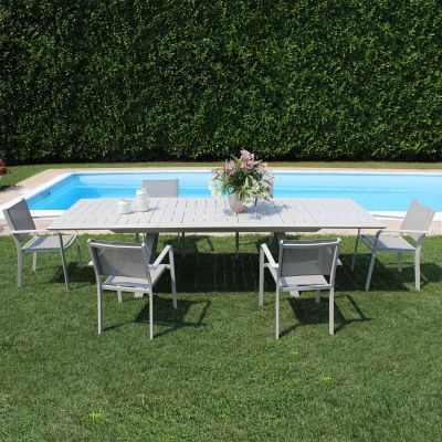 SPLENDOR - tavolo da giardino allungabile in alluminio