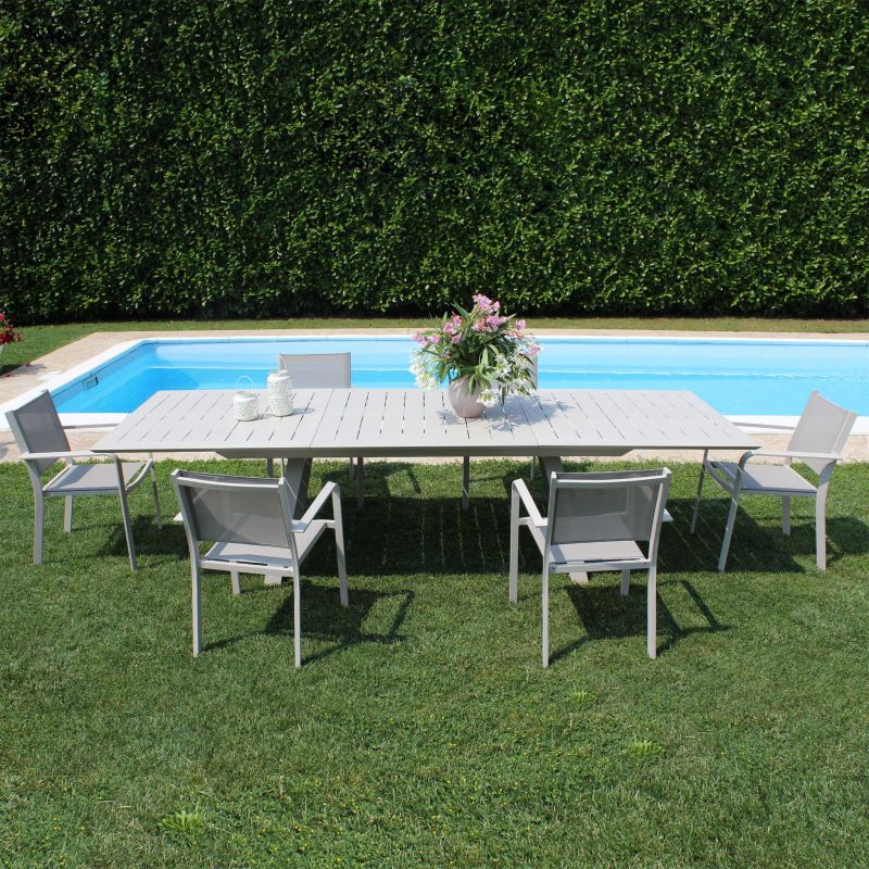 SPLENDOR - tavolo da giardino allungabile in alluminio