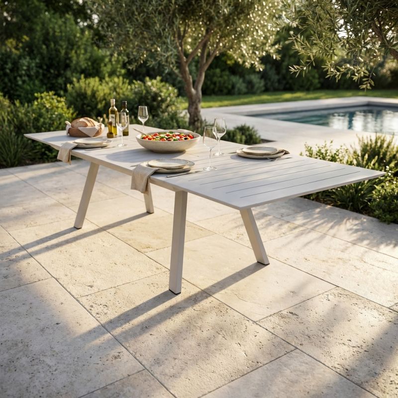 SPLENDOR - tavolo da giardino allungabile in alluminio