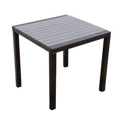 MYKONOS - tavolo da giardino in alluminio ricoperto di wicker