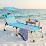 brandina pieghevole prendisole da mare in alluminio colore casuale cm 215 x 71 x 37 h