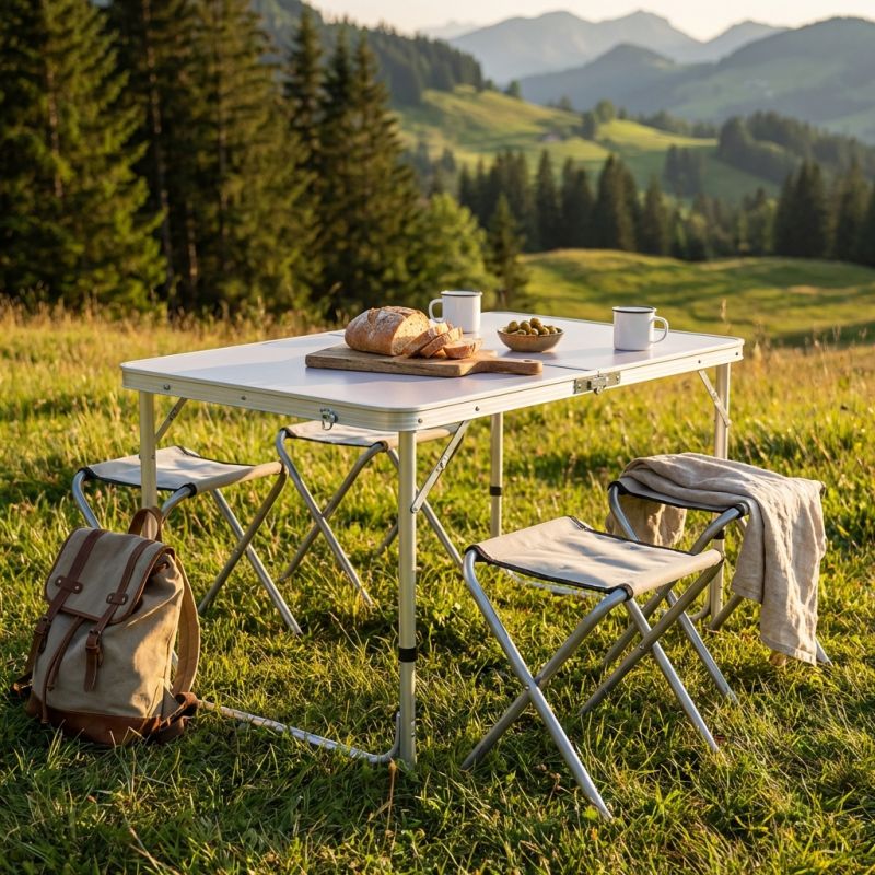 BEAR - tavolo pieghevole salvaspazio con 4 sgabelli