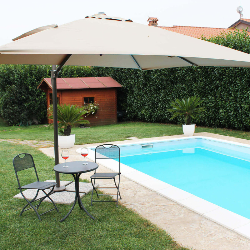 MERIDIES - ombrellone da giardino decentrato 2,5 x 2,5 m