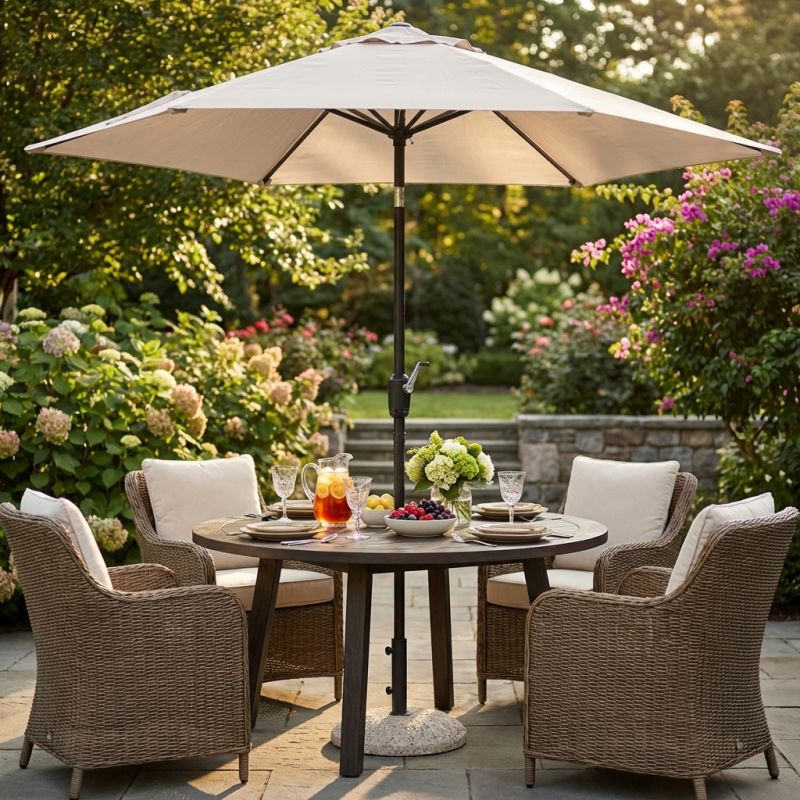 MARITUS - ombrellone tondo da giardino palo centrale 3 m